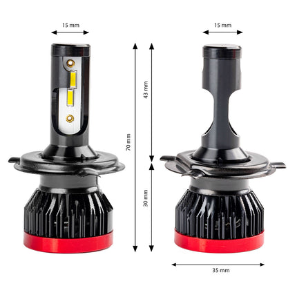 AMiO LED Koplampen BF-serie H4/H19 Dimlichten Wit - VCTparts.nl