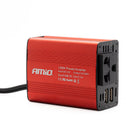 AMiO Stroom Omvormer 12V/230V Sigarettenplug naar Stopcontact Rood (2 x USB) 150W/300W - VCTparts.nl