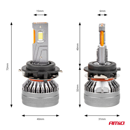 AMiO LED Koplampen HP-serie H7-6 Canbus Dimlichten Wit - VCTparts.nl