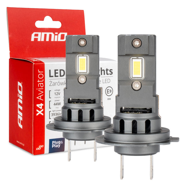 AMiO LED Koplampen X4-serie AVIATOR H7/H18 6500K max. 44W Dimlichten Wit - VCTparts.nl