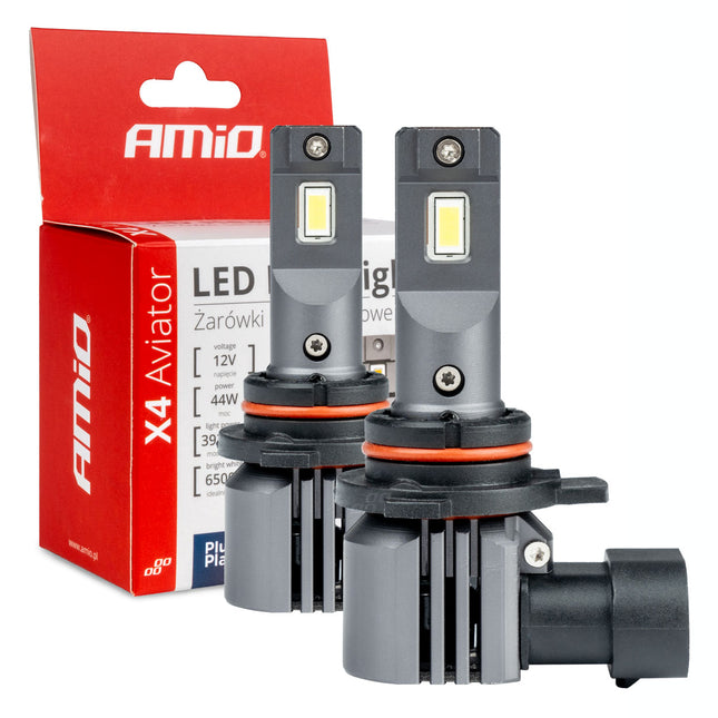 AMiO LED Koplampen X4-serie AVIATOR HIR2 9012 6500K max 44W Dimlichten Wit - VCTparts.nl