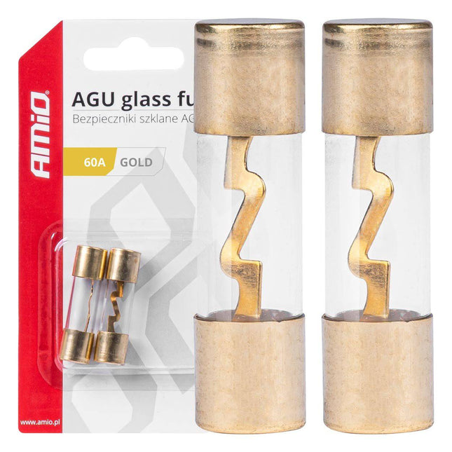 AMiO AGU Auto Glaszekering 60A Glass Fuse Zekering (set 2 stuks) - VCTparts.nl