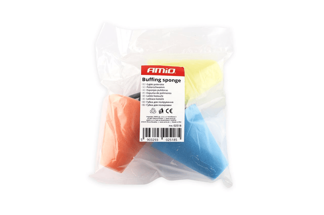 AMiO Auto Kegel Polijst Schuimborstels voor Boormachine (3 stuks) M14 (125mm) Oranje-Groen-Blauw - VCTparts.nl