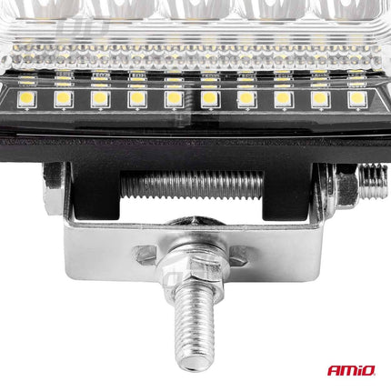 AMiO AWL13 Werklamp Verstraler Spot Vierkant 77LED 9-36v 6000K Wit 2 stuks (set) - VCTparts.nl