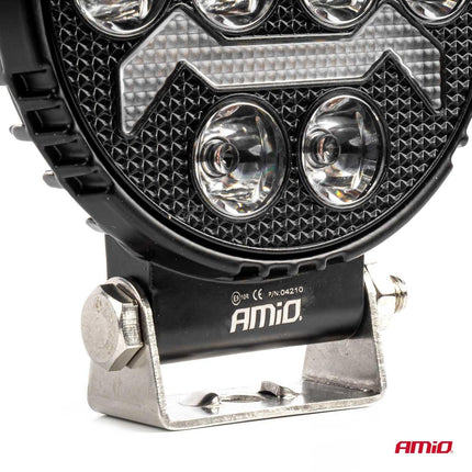 AMiO AWL69 LED Werkverlichting 54W 6500K 10000lm 9-36V - IP67 SPOT Verlichting Rond - VCTparts.nl