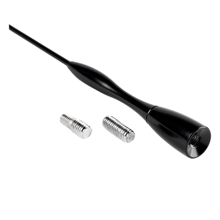 AMiO FM/AM Auto Antenne Mini Universeel met 5/6mm Adapter Zwart (16 cm) - VCTparts.nl