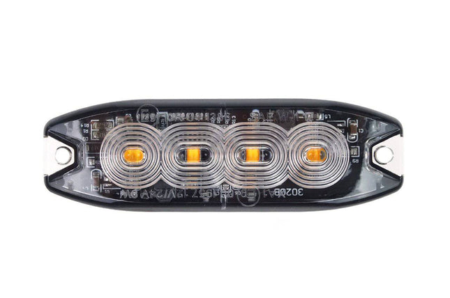 Amio Grillfliter Strobe Blitzlicht verfügt über bernsteingelb 4x3w LED R65 R10 12V 24V IP67