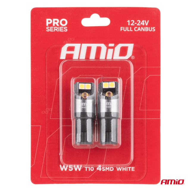 AMiO H7 + T10 Dimlicht & Parkeerlicht LED Mini 6500k Wit (set)  [Witte Koplampen - Witte Parkeerlichten] - VCTparts.nl