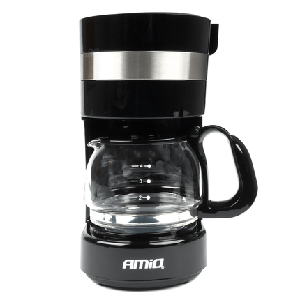 AMIO Coffee Maker Car Coffee Maker mit Kaffeekanne (24 V/250 W) schwarz mit Gegenplug