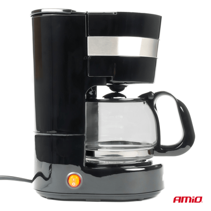 AMIO Coffee Maker Car Coffee Maker mit Kaffeekanne (24 V/250 W) schwarz mit Gegenplug