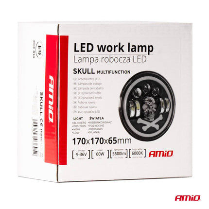 Amio leistungsstarke Arbeitslampe Multifunktional 9-36V 60W AMIO-03695 Spotspot Robust Offroad