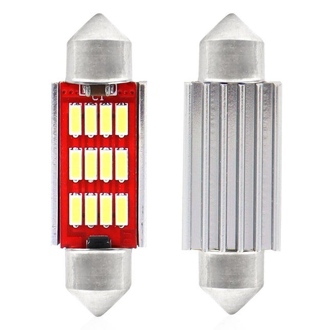 AMiO LED CANBUS 4014 12SMD Festoen C5W C10W C3W 39mm Wit 12V/24V - VCTparts.nl