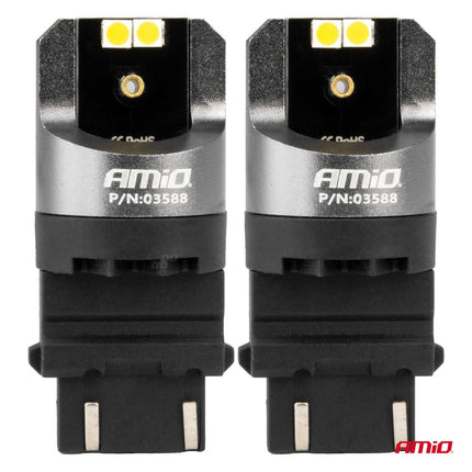 AMIO LED CANBUS PRO Serie 3157 P27/7W 4x3030 SMD White 12/24V