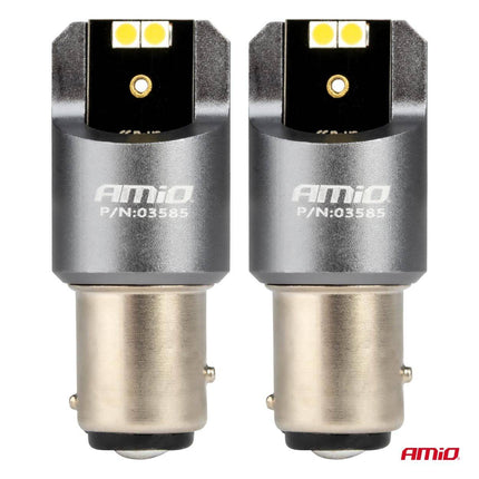 AMIO LED CANBUS PRO Serie Bay15d P21/5W 4x3030 SMD White 12/24V