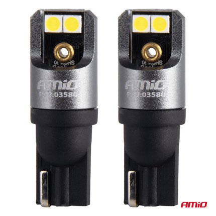 AMiO LED  H7 + T10 Koplampen & Parkeerlichten Hybrid series 6000K Wit - 5600LM Canbus 60W - VCTparts.nl