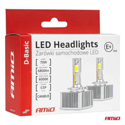 AMIO-LED-Scheinwerfer D-Basic-Serie D2S/D2R Dimlights White