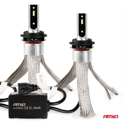 AMIO-LED-Scheinwerfer Flex+ Serie H7-6 Canbus 6000K 12-24V Dimlights White