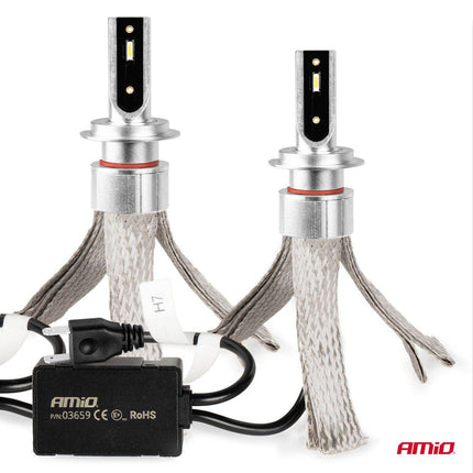 AMIO-LED-Scheinwerfer Flex+ Serie H7/H18 Canbus 6000K 12-24V Dimlights White