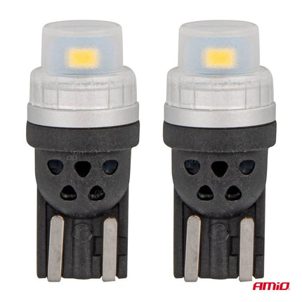 Amio -LED -Lampen 360 Pure Light Series Standard T10 W5W 2x3020 SMD Weiß 12V/24 V