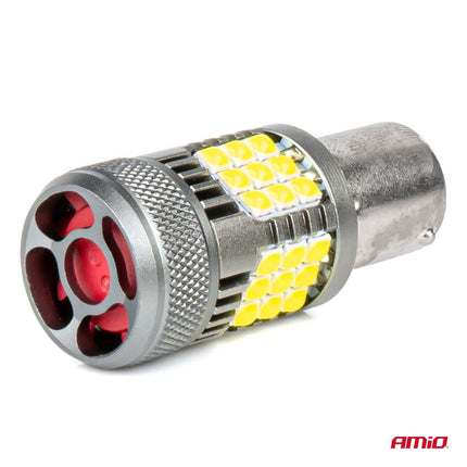 AMIO LED -Lampen Canbus Pro Serie 1156 BA15S P21W R10W R5W 36x3030 SMD Ventilator Weiß 12V/24 V