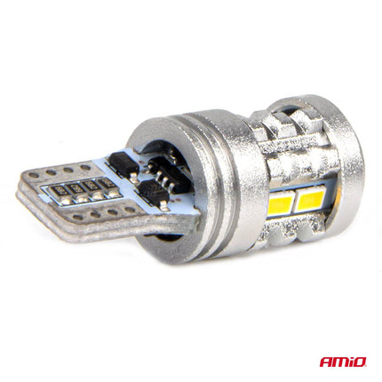 AMIO LED -Lampen Standard T10 W5W 6x3020 + 1x3030 SMD Weiß 12V/24 V