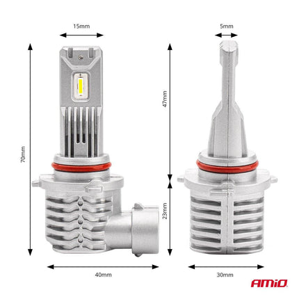 AMIO LED -Nebelscheinwerfer X1 Serie HB3 9005/Hir1 9011/H10 Weiß