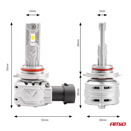 AMIO LED -Nebelscheinwerfer X2 Serie HB3 9005/Hir1 9011/H10 Weiß