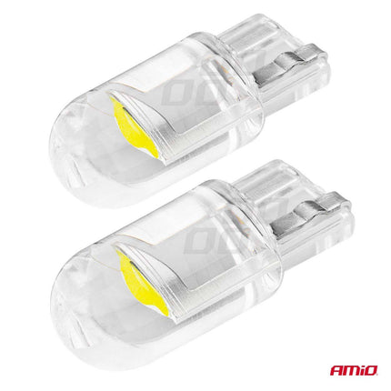 AMiO LED STANDAARD T10 W5W COB HPC 12V Helder wit - VCTparts.nl