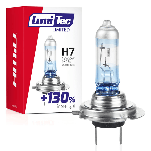 AMiO LumiTec Silver Halogeen Dimlicht +130% H7 12V 55W (1 stuk) - VCTparts.nl