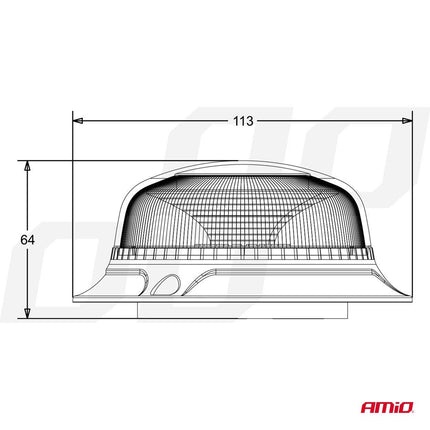 Amioorange LED blinkende Notfallbeleuchtung mit Magnet 18led 12/24 V