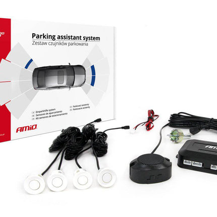 AMiO Parkeersensor 4 Zoemer wit - VCTparts.nl