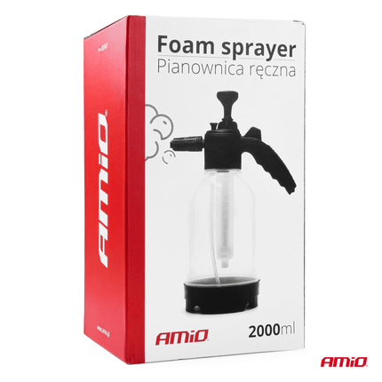 AMiO Professionele Handmatige Foam Spuit Drukschuimer Pomp met 2 Sproeikoppen (2 Liter) - VCTparts.nl