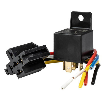 AMiO Relais 12V 5 Pin 40A Relay met Draad Kabelboom en Stekker Snoer Connector Universeel - VCTparts.nl