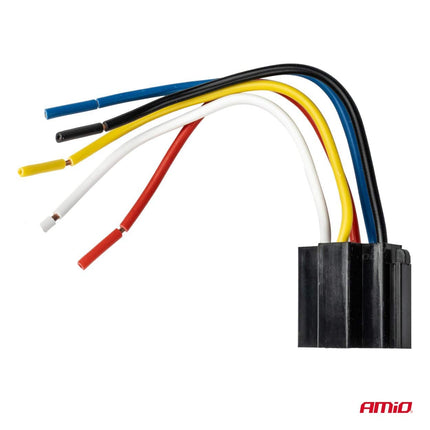 AMiO Relais 12V 5 Pin 40A Relay met Draad Kabelboom en Stekker Snoer Connector Universeel - VCTparts.nl