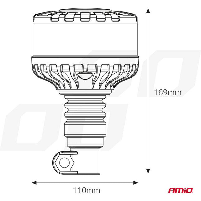 Amio Stroboscope blinkende leichte LED -Warnlampe Schwere W28P 12V 24 V Oranje