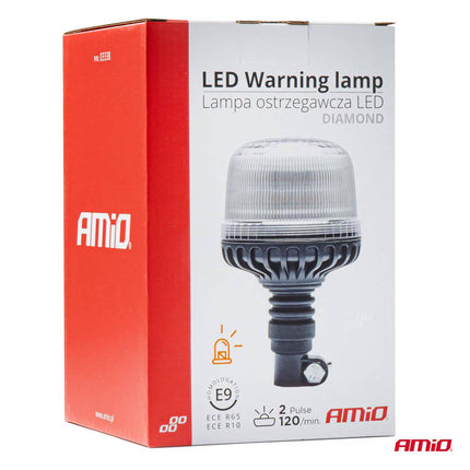 Amio -Stroboskop -Blitzlicht -Warnlampe W25P 12/24V IP66 Oranje R65 R10