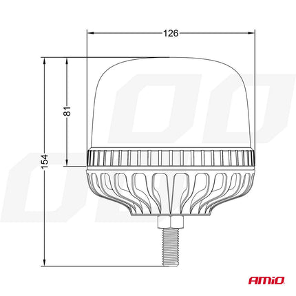 AMIO Stroboscope Blincing Light Warning Lampe W25SB Ein Teil des R65 R10 24LED 12/24V IP66 Oranje