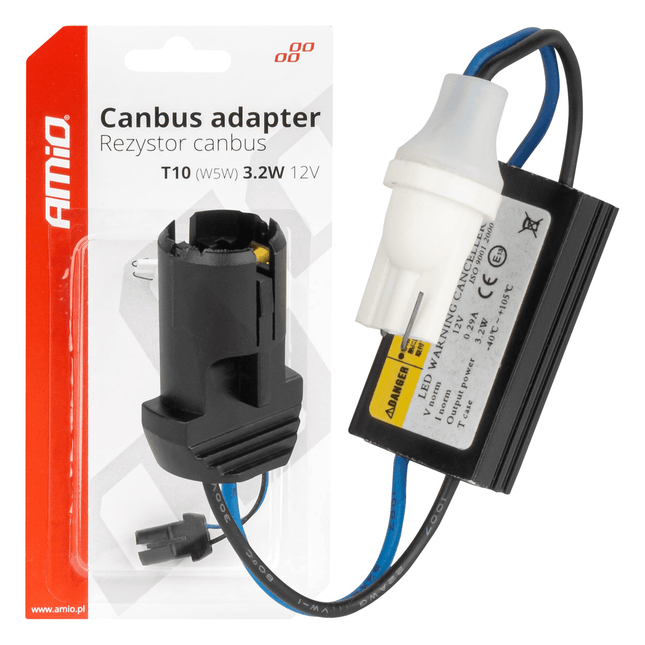 AMIO T10 / W5W Canbus Relais Widerstand Auto Dimlich & Great Light Resistance Canbus Decoder 12V-24V (1 ​​Stück)