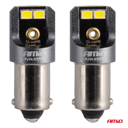 AMiO T4W BA9S LED 12V-24V 4x2016 SMD Wit Canbus [Koplamp -Dagrijverlichting] (2 stuks) - VCTparts.nl