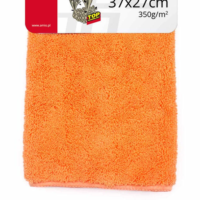 AMiO Ultra Zachte Microvezel Poetsdoek 37x27cm - 350g/m² Voor een Glanzende Afwerking - Oranje - VCTparts.nl