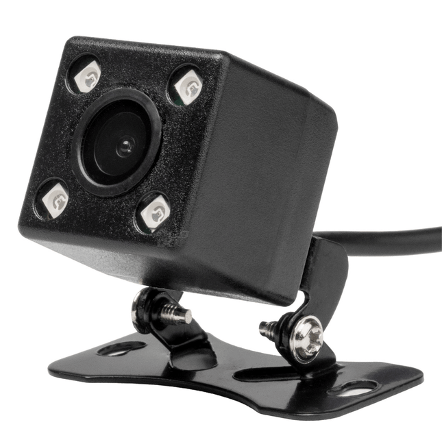 AMiO Universele Achteruitrij Camera 4 IR LED Nachtzicht voor Auto / Bus / Camper Zwart - VCTparts.nl