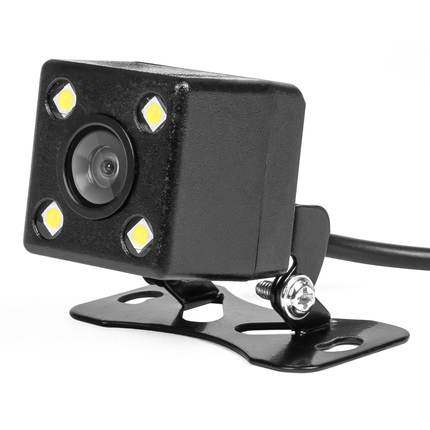 AMiO Universele Achteruitrij Camera 4 LED Nachtzicht voor Auto / Bus / Camper Zwart - VCTparts.nl