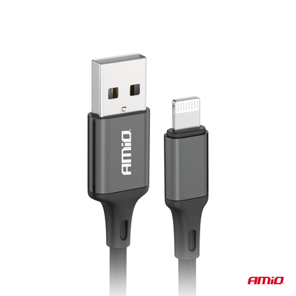 AMiO USB-A naar Lightning Kabel 2A 100cm FullLINK - Hoogwaardige Snellader Oplaadkabel Snoer - VCTparts.nl