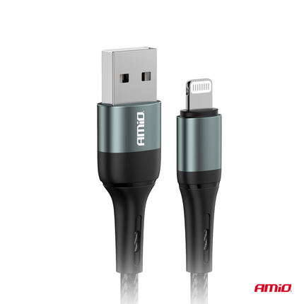 AMiO USB-A naar Lightning Kabel 3A 100cm FullLINK - Hoogwaardige Snellader Oplaadkabel Snoer - VCTparts.nl