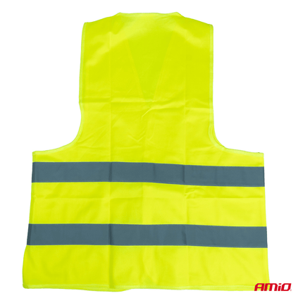 AMiO Veiligheidsvest Geel SV-01 Reflecterend Hesje met ISO Certificaat (120gr/m) - VCTparts.nl