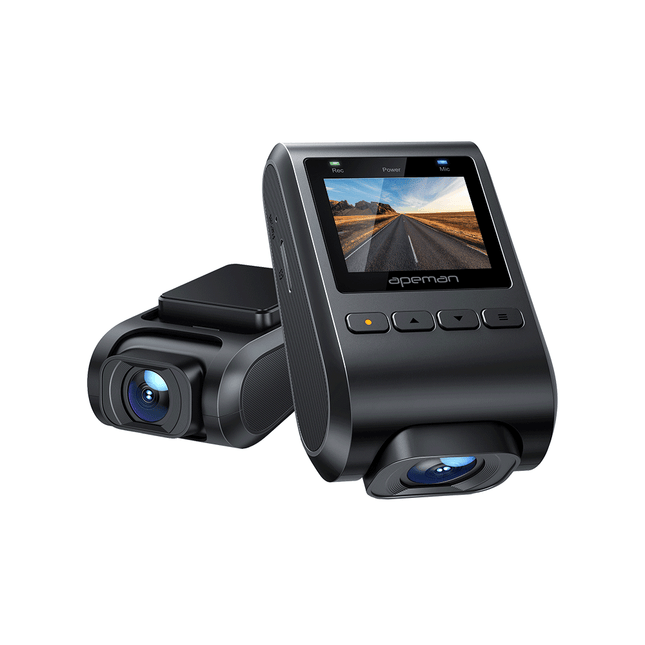 Apeman C370 Dashcam 1080p HD WiFi Auto -Video -Rekorder mit kontinuierlicher Ernährung schwarz