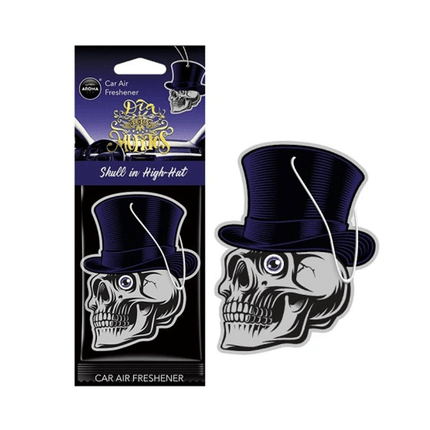 AROMA CAR AROMA Dia de los Muertos Auto Luchtverfrisser Stoere Schedel - Black Hat Oud - VCTparts.nl