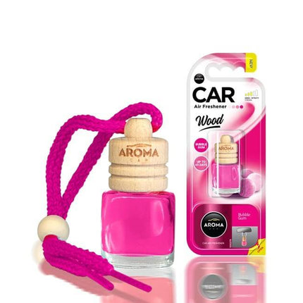 AROMA CAR AROMA Hout Luchtverfrisser Kauwgom Langdurige Frisheid Zoete Geur Roze - VCTparts.nl