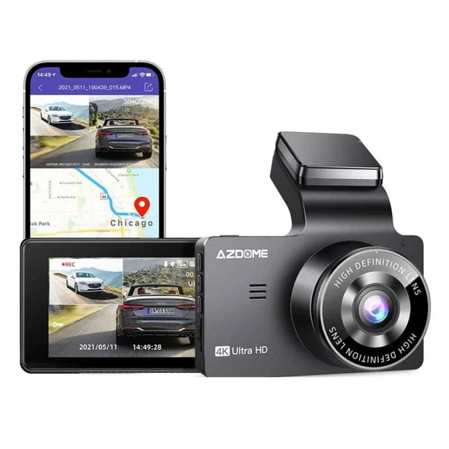 Azdome Dashcam M63 Lite True 4K WiFi Auto Video Recorder Schwarz