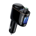 Baseus Bluetooth Muziek FM Transmitter Autolader 2x USB 3.4A Zwart - VCTparts.nl